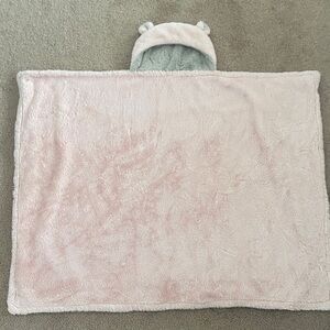 Baby Pink Hooded Baby Blanket